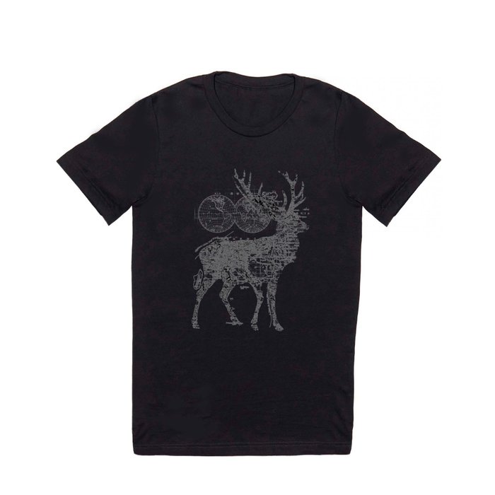 Deer Wanderlust Black and White T Shirt