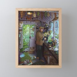 Modern Male Witch Greenhouse Framed Mini Art Print