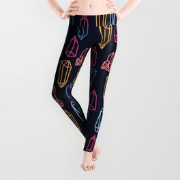 Crystals in Modern Whimsical Seamless Pattern Leggings