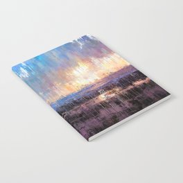 Prismatic Daybreak Showers Abstract Drip Paint Landscape Notebook