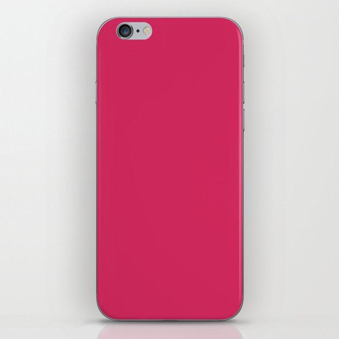 Sparkling Cosmo rose red solid color modern abstract pattern  iPhone Skin