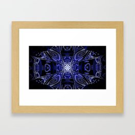 Jade Mandala - Blue-01 Framed Art Print