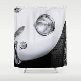 Vintage Car B&W Shower Curtain