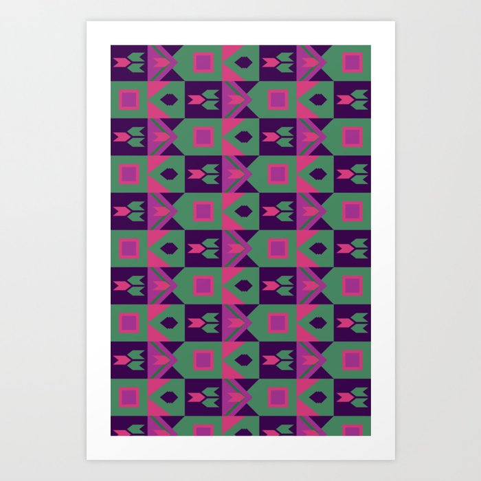 Africa Pop - Geometric Tribal Pattern Art Print