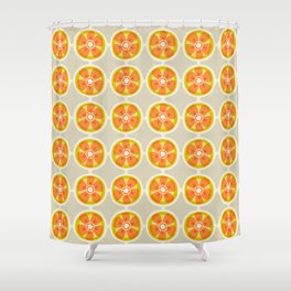 Orange Buttercup Pattern Shower Curtain