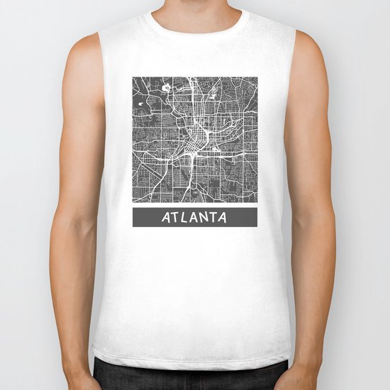 Atlanta map Biker Tank