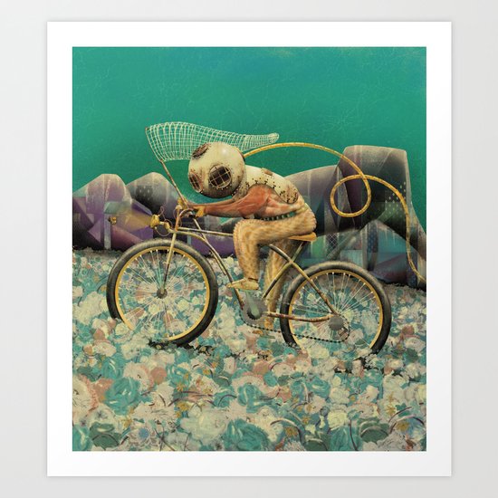 The Biker Art Print