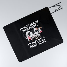 Dairy Free Dairy Allergy Awareness Baby Cow Picnic Blanket