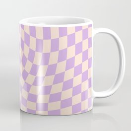 Check V - Lilac Twist — Checkerboard Print Coffee Mug