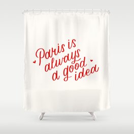 Paris | Red Shower Curtain