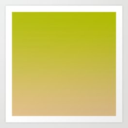 Ombre Effect, Lime to Blush Pink Art Print
