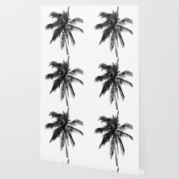 Palm Tree Black And White Wallpaper By Jackyd Society6