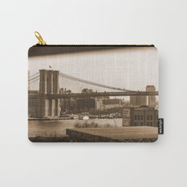 Brooklyn Bridge Sepia NYC Carry-All Pouch