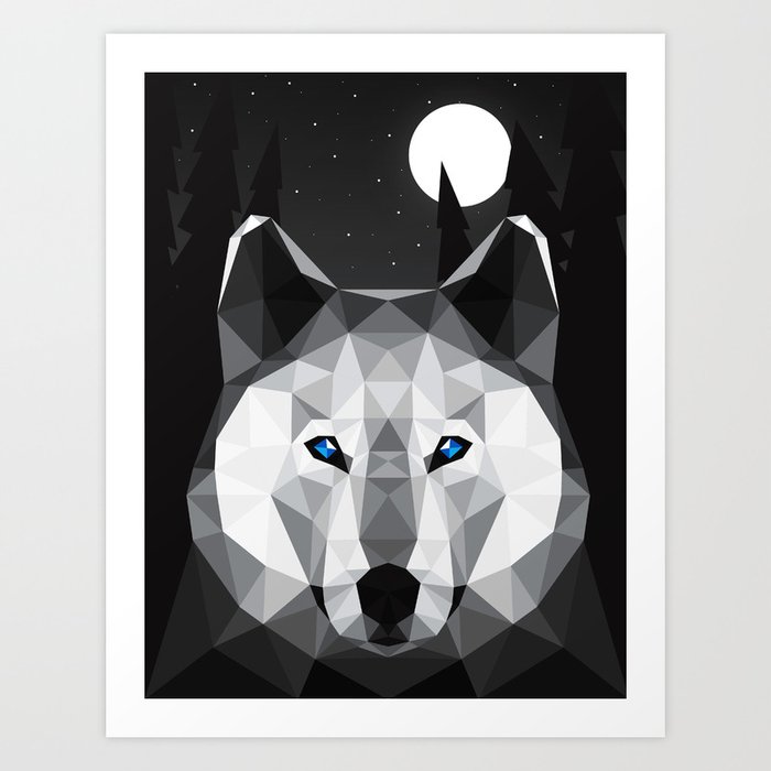 The Tundra Wolf Art Print