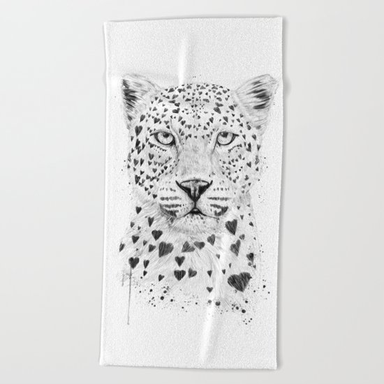 Lovely leopard Beach Towel