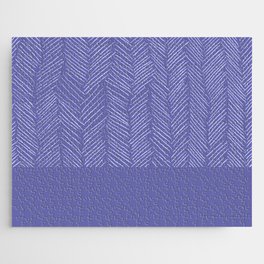 Very Peri 2022 Color Of The Year Violet Blue Periwinkle Herringbone Jigsaw Puzzle