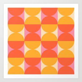 Mid Century Modern Geometric Abstract Pattern 721 Art Print