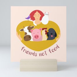 Friends not food Mini Art Print