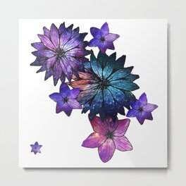 Space Flowers Metal Print
