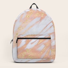 rose gold backpack for school