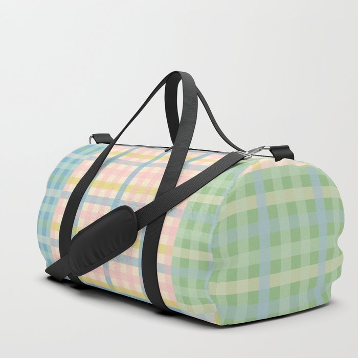Checkered duffle bag store
