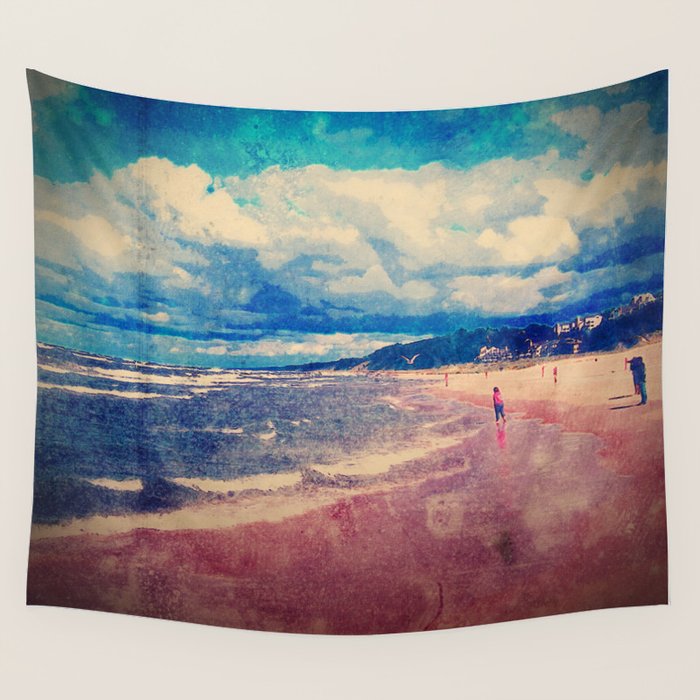 A Day At The Beach Wall Tapestry By Perkinsdesigns