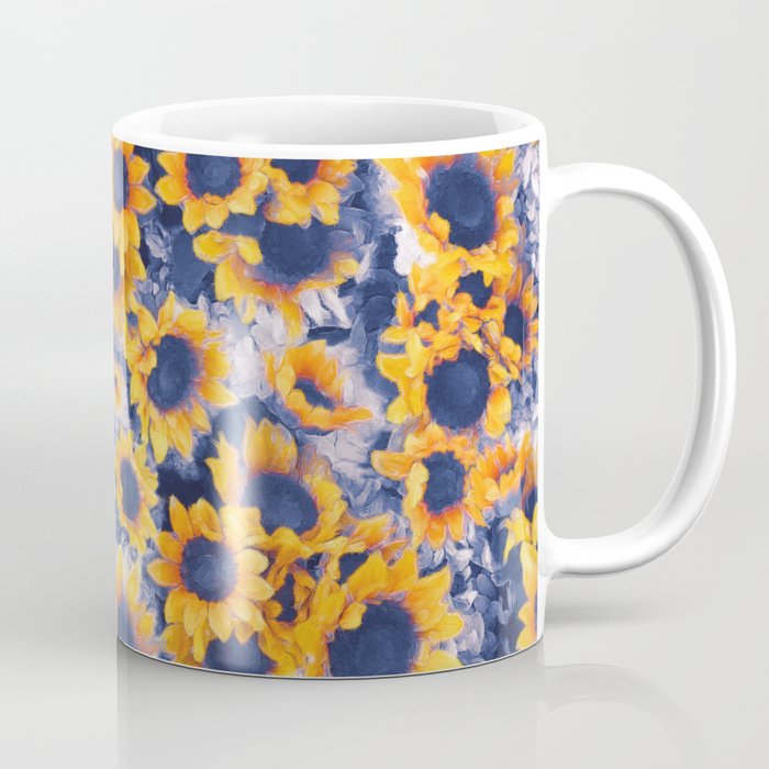 Sunflowers Blue Coffee Mug