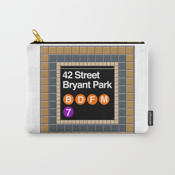 subway bryant park sign Carry-All Pouch