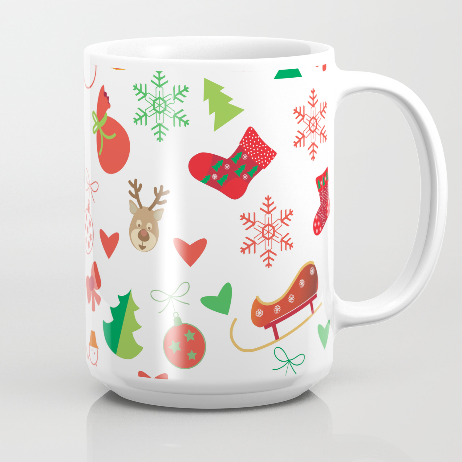 Happy New Year And Christmas Symbols Decoration Coffee Mug By