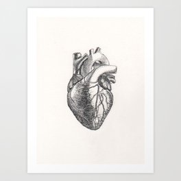 Human heart Art Print