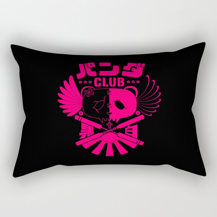 Panda Club Logo Design (Pink) Rectangular Pillow