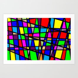 Vector Multicolored Pattern Design Art Print