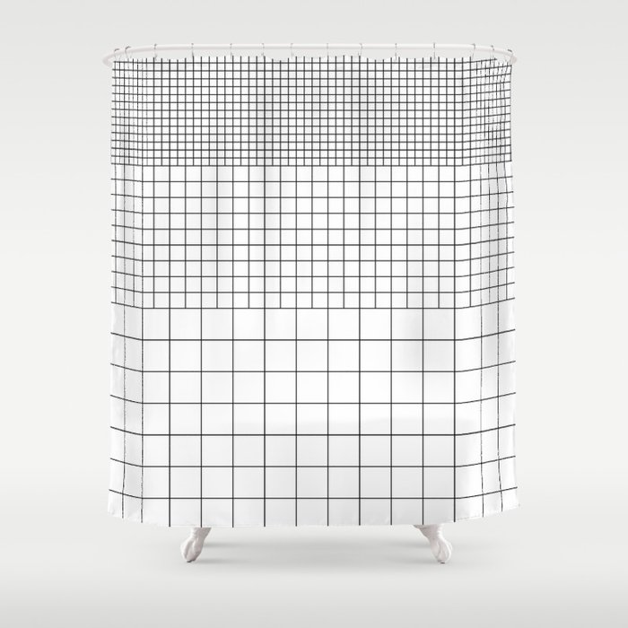 Grid v1 Shower Curtain