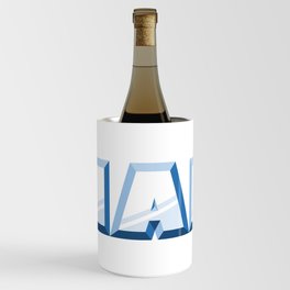 "LIAM" first name blue pattern Wine Chiller