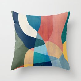 Waterfall and forest Throw Pillow