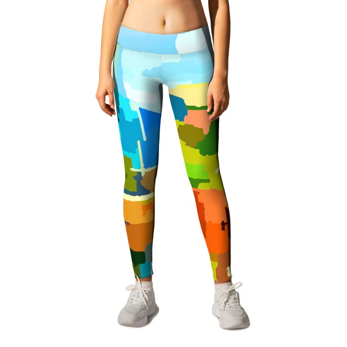 Downtown Hartford Connecticut Skyline Leggings