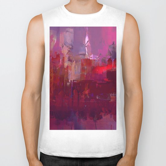 Red city Biker Tank