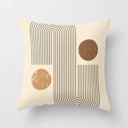Abstract Geometric Boho Composition Throw Pillow