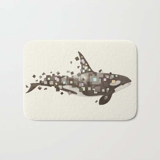 Fractured Killer Whale Bath Mat
