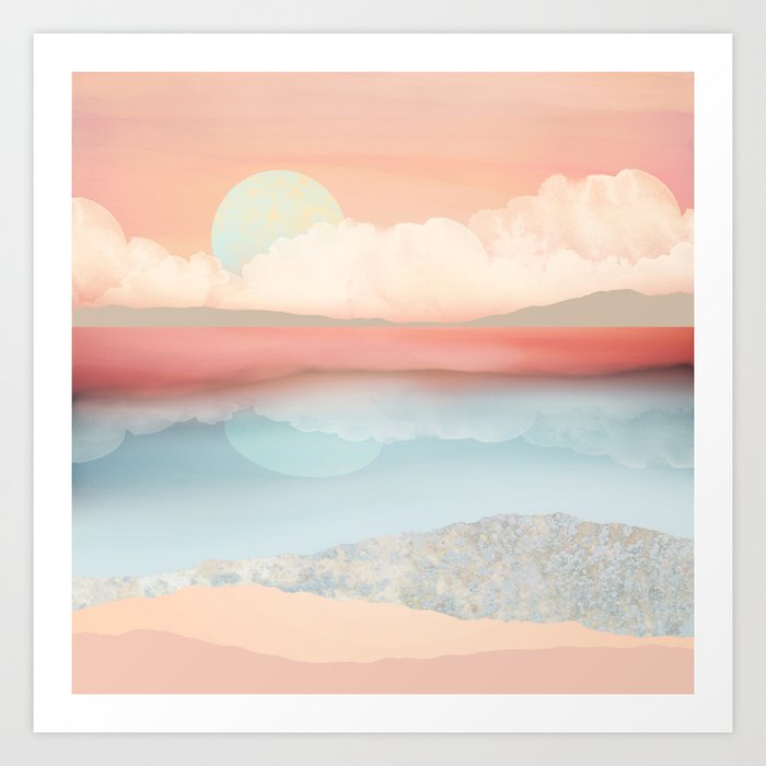 Mint Moon Beach Kunstdrucke Mint Moon Beach Kunstdrucke
