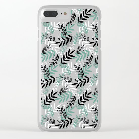 Blue Messy Leaves #society6 #decor #buyart Clear iPhone Case