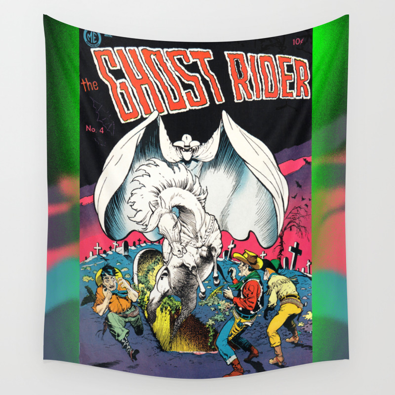 The Ghost Rider Vintage Golden Age Comic Art Wall Tapestry By Perfectcommandoproductions Society6