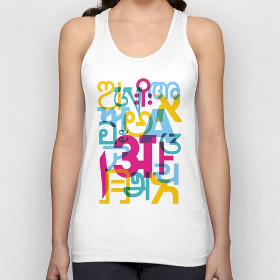 A in Scripts Around the World Unisex Tank Top