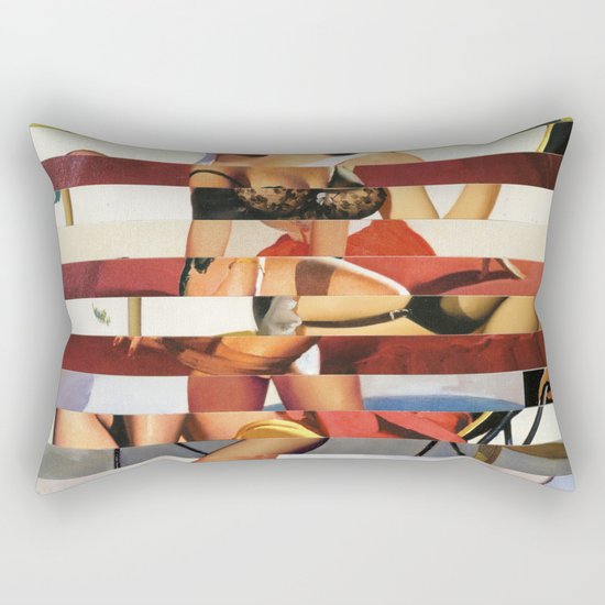 Glitch Pin-Up Redux: Britney Rectangular Pillow