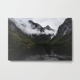 Over Ranges And Rivers It Lies Metal Print | Mistymountain, Lake, Fogg, Foggymountains, Mountainriver, Mist, Mountains, Greenlandscape, River, Digital 