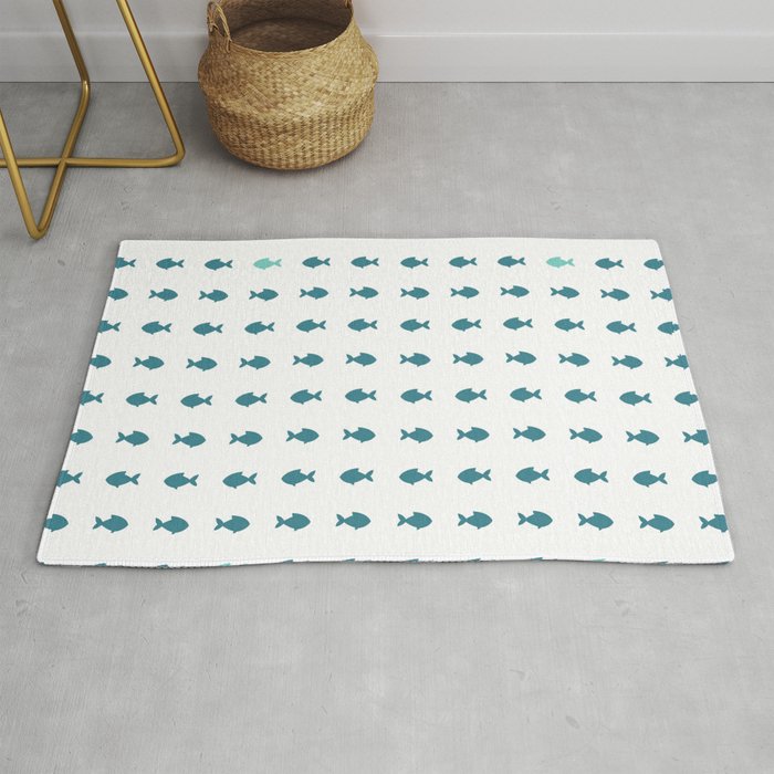 blue fishes Rug