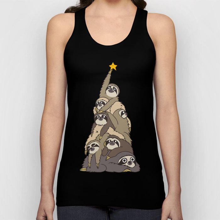 Christmas Tree Sloths Unisex Tank Top Christmas Tree Sloths Unisex Tank Top