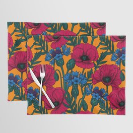 Red poppies and blue cornflowers Placemat