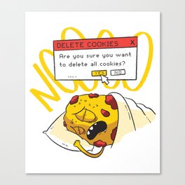 Delete Cookies Canvas Print