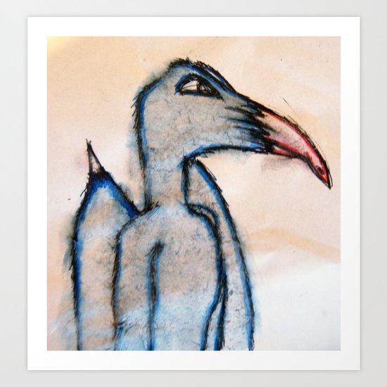 blue bird Art Print